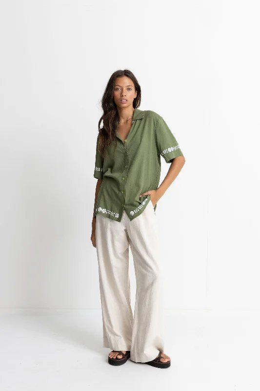 Rhythm Juno Shirt-- Spandex Blend Rayon Blend Denim Blend