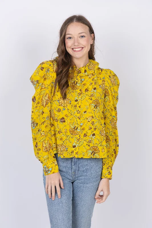 Ulla Johnson Dara Blouse in Mimosa Chic Off-Shoulder Blouse