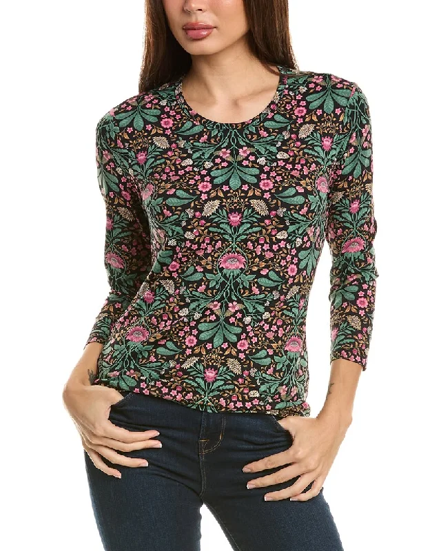 J.Mclaughlin Signature T-Shirt-- Silk Blend Satin Velvet
