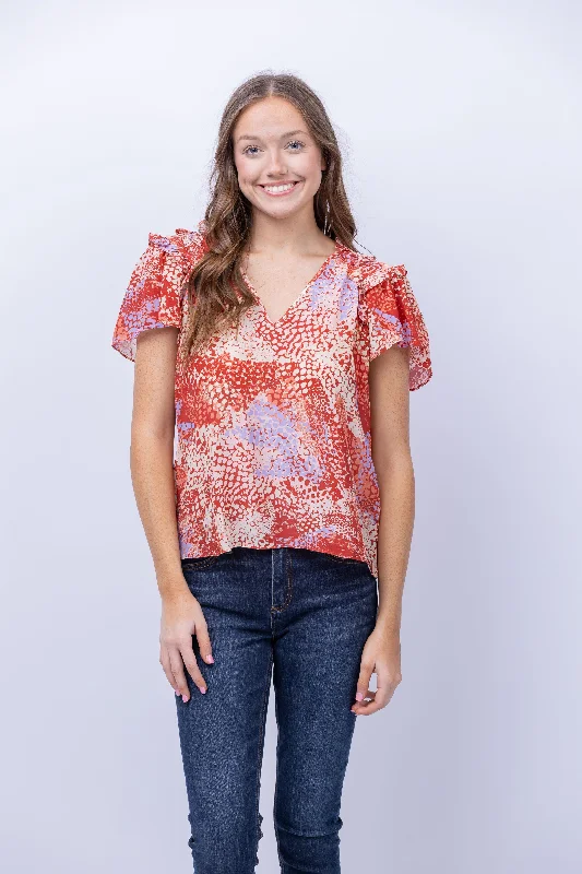 Gilner Farrar Dana Blouse in Corn Snake Elegant Silk Blouse
