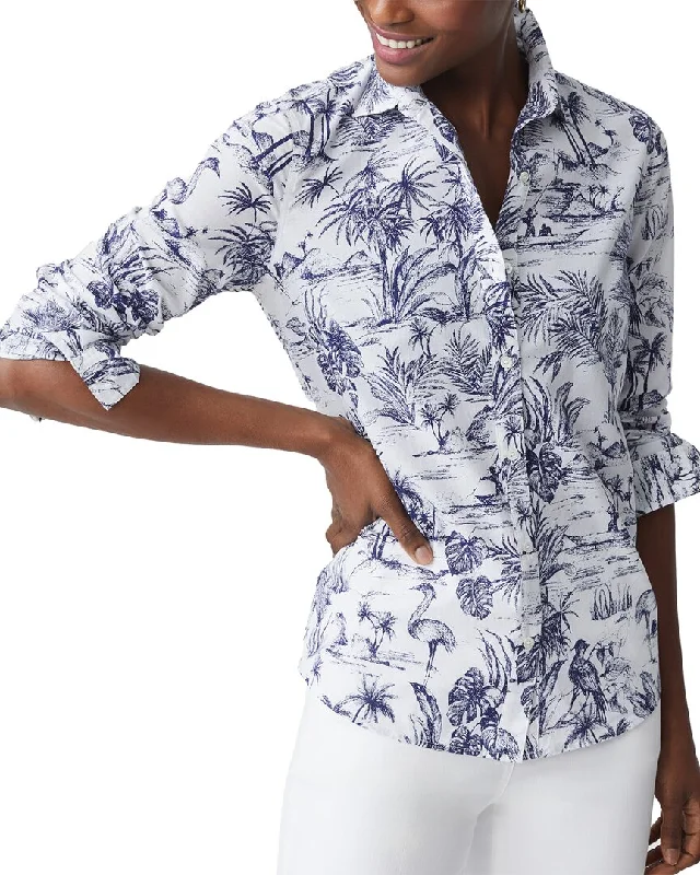 J.McLaughlin Lois Blouse Elegant Semi-Sheer Blouse