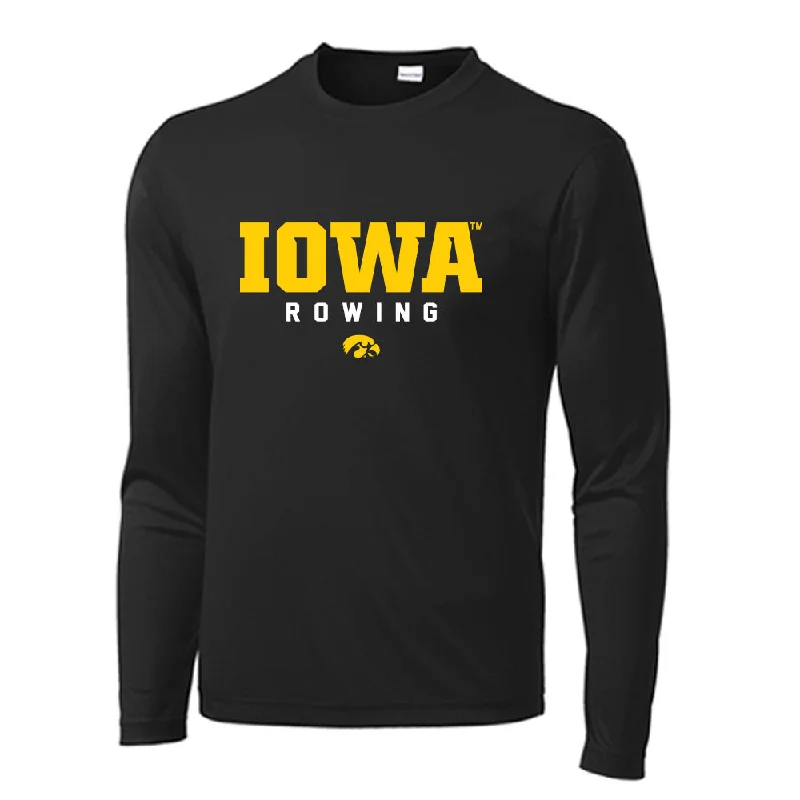 Iowa - NCAA Women's Rowing : Samara Hruska - Activewear Long Sleeve T-Shirt-- Chenille Blend Fleece Blend Nylon Blend