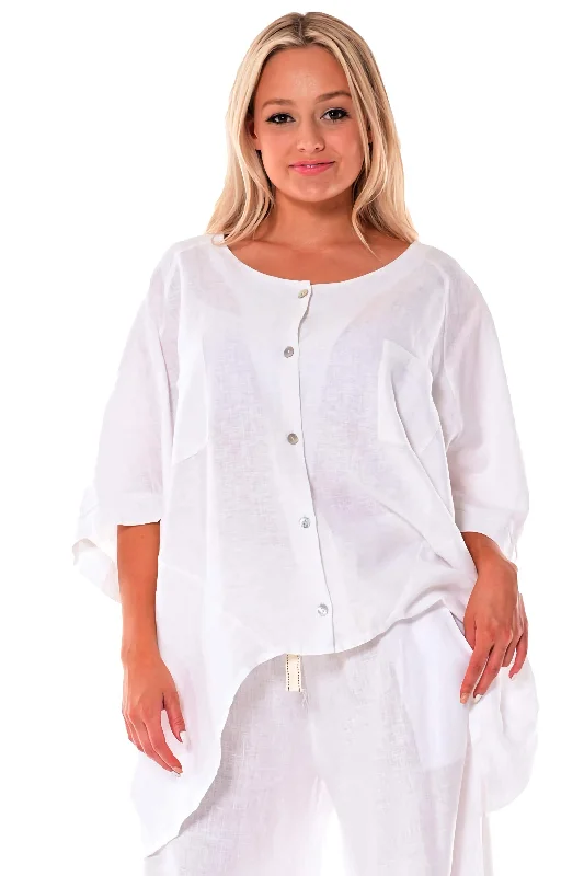 Azucar 100% Linen Button Down Butterfly Blouse in (2) Colors - LLB1697 Office Formal Blouse Azucar 100% Linen Button Down Butterfly Blouse in (2) Colors - LLB1697 Office Formal Blouse