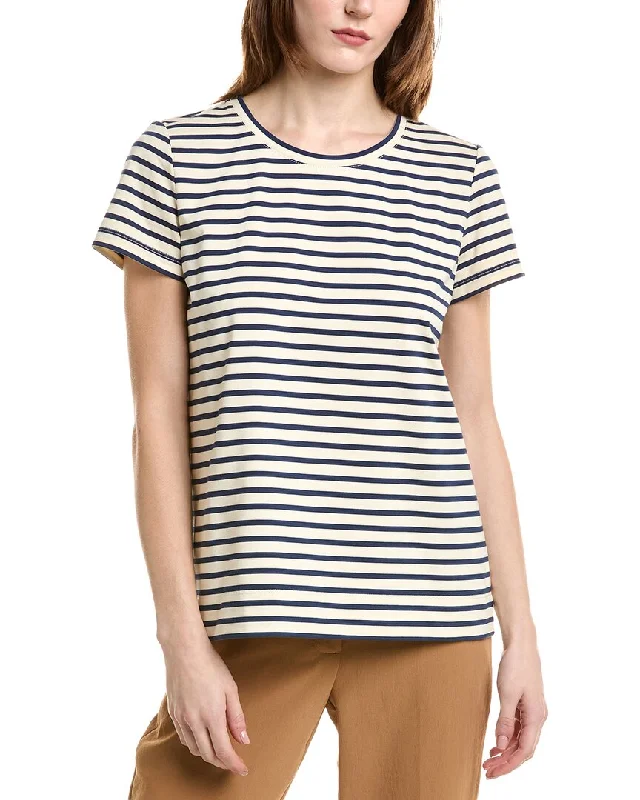 Lafayette 148 New York The Modern T-Shirt-- Terry Blend Velvet Blend Canvas Blend