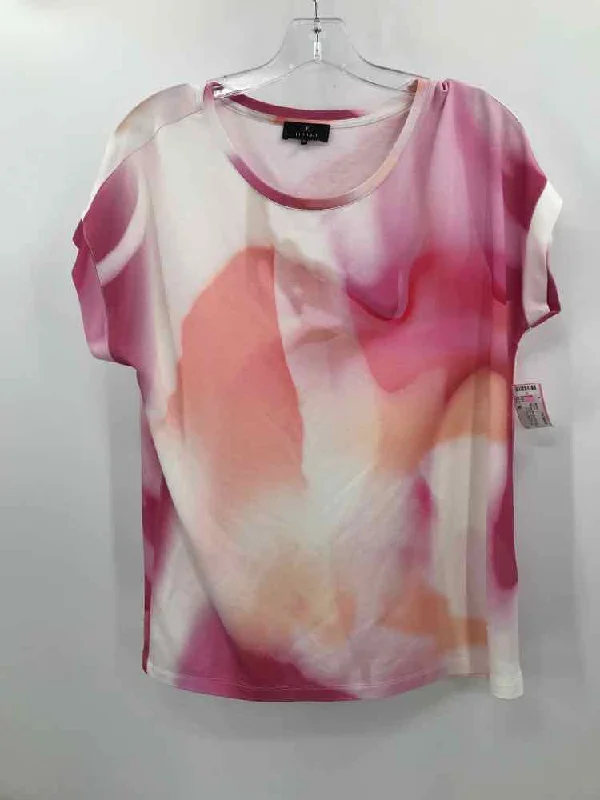 Pre-Owned Monari Pink Size 38 T-shirt-- Graphic Embroidered Appliqued
