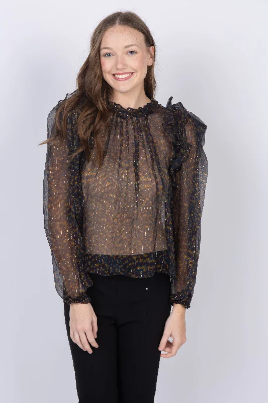 Ulla Johnson Elvia Blouse Peridot Embroidered Floral Blouse