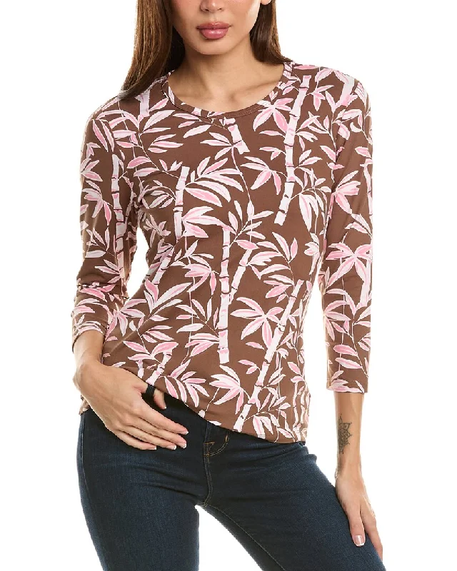 J.Mclaughlin Signature T-Shirt-- Notch Collar Peter Pan Collar Cowl Neck