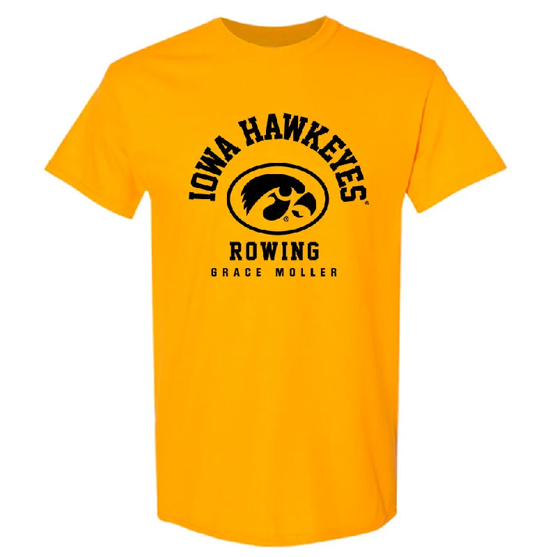 Iowa - NCAA Women's Rowing : Grace Moller - Classic Fashion Shersey T-Shirt-- Notch Collar Peter Pan Collar Cowl Neck