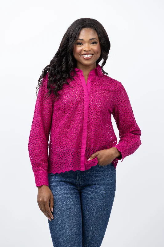 Ulla Johnson Abbott Blouse in Ruby Balloon Sleeve Blouse