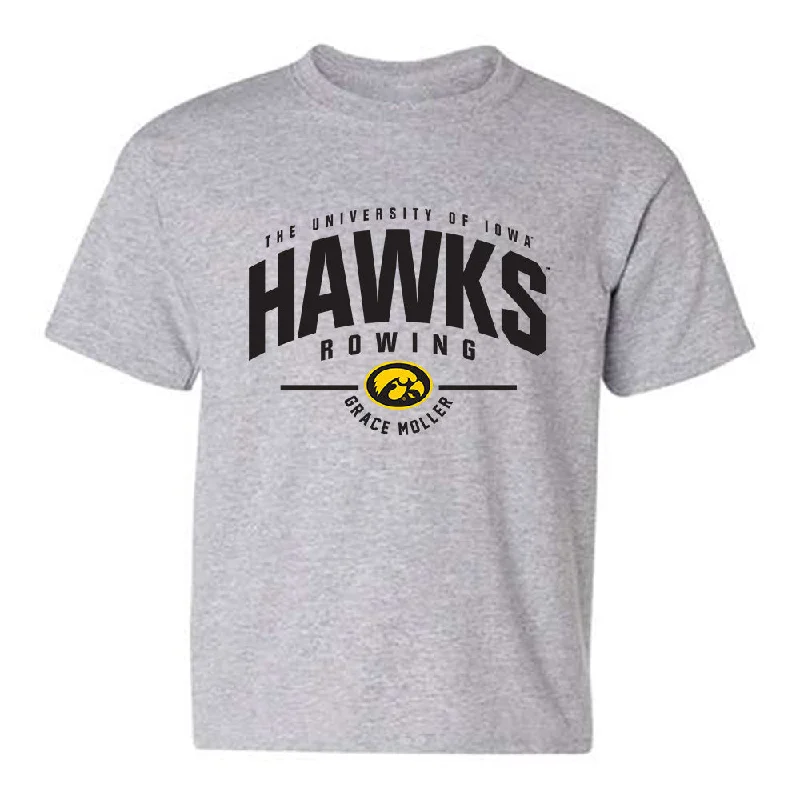 Iowa - NCAA Women's Rowing : Grace Moller - Classic Fashion Youth T-Shirt-- Polka Dot Checkered Tartan