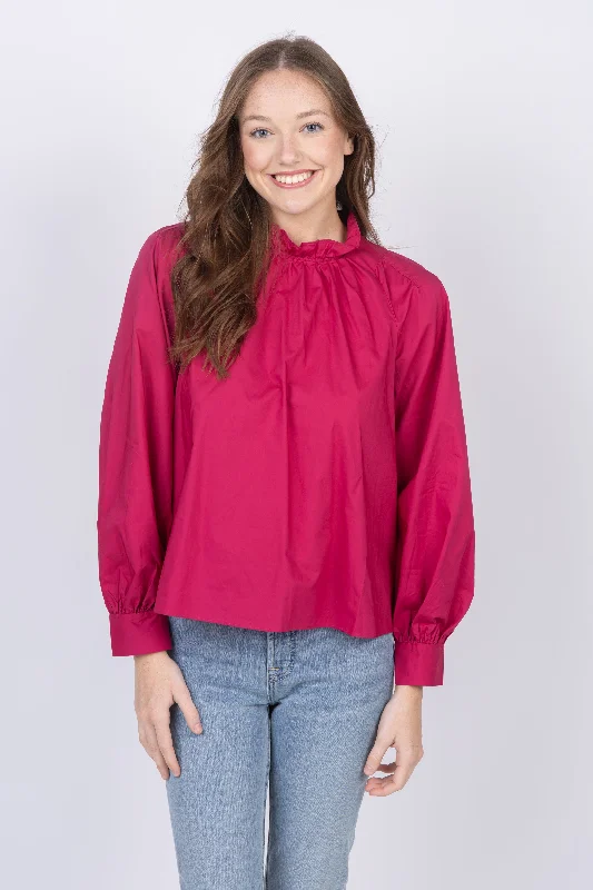 Ulla Johnson Marlie Blouse in Rosebud Vintage Polka Blouse
