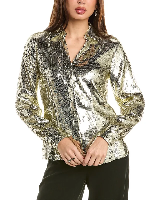 Elie Tahari Sequin Blouse Backless Summer Blouse