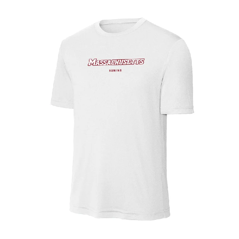 UMass - NCAA Women's Rowing : Rylie Wake - Activewear T-shirt-- Mesh Blend Leather Blend Suede Blend