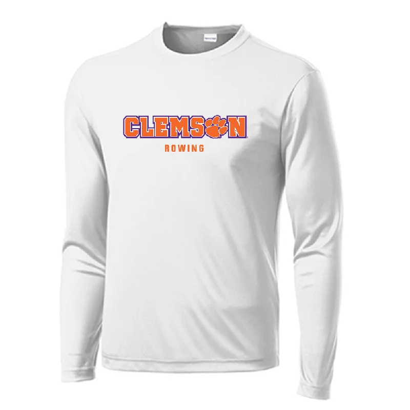 Clemson - NCAA Women's Rowing : Lira Bonitatibus - Activewear Long Sleeve T-Shirt-- Faux Fur Fabric Real Fur Fabric Shearling Fabric