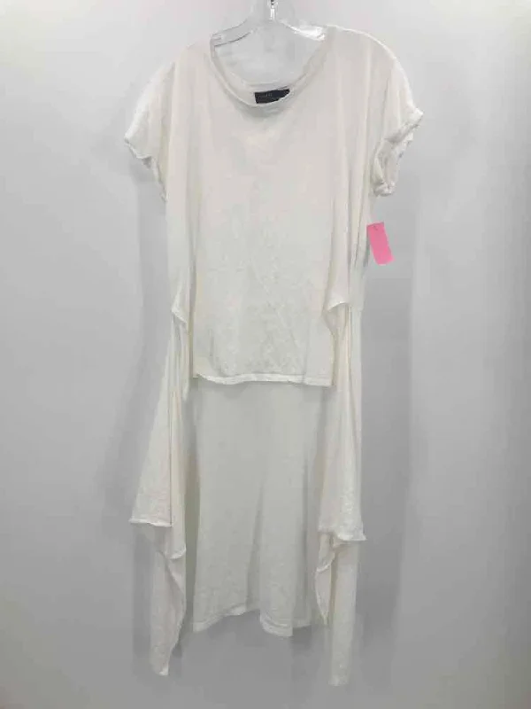Pre-Owned Polo Ralph Lauren Ivory Size Medium Tunic T-shirt-- Terry Blend Velvet Blend Canvas Blend