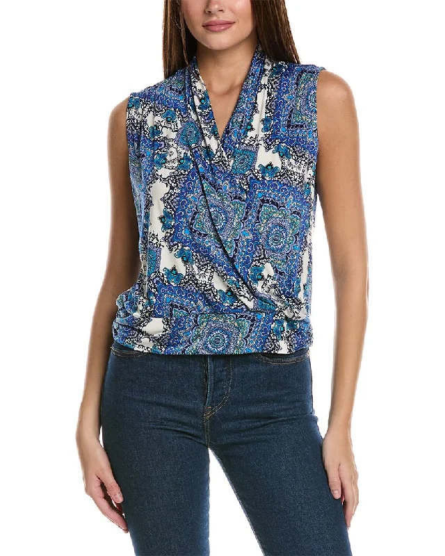 ARIELLA Surplice Blouse Loose Fit Blouse