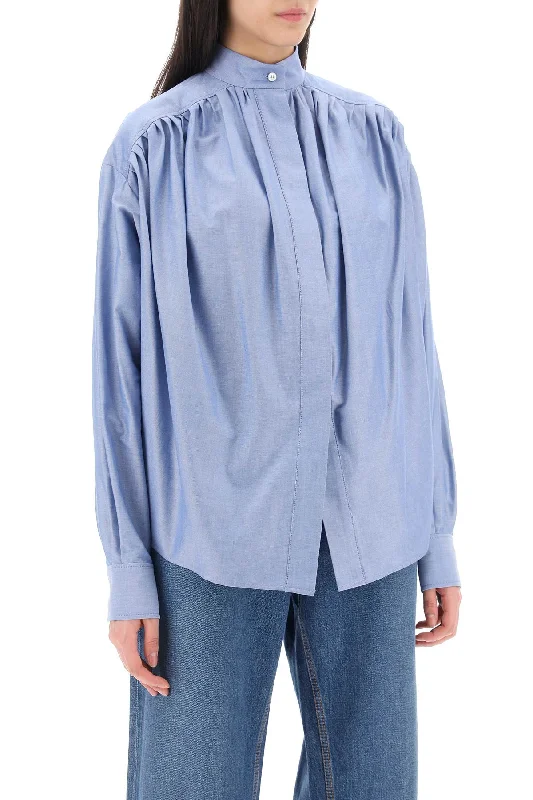Etro Oxford Egg-Shaped Oxford Shirt-- Nylon Fabric Polyester Fabric Spandex Fabric