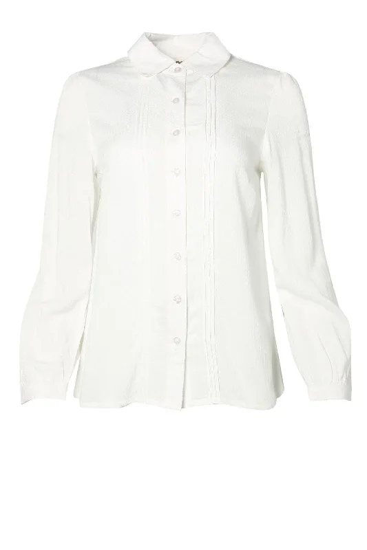 Circus White Dobby Blouse Casual Relaxed Blouse
