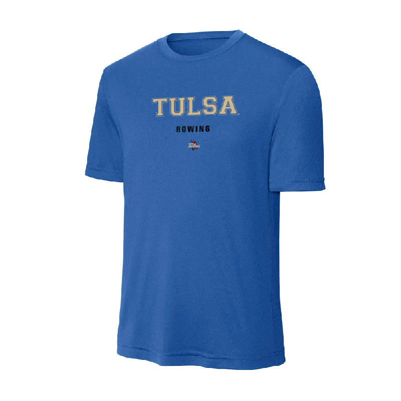 Tulsa - NCAA Women's Rowing : Sarah Menefee - Activewear T-Shirt-- Faux Fur Fabric Real Fur Fabric Shearling Fabric