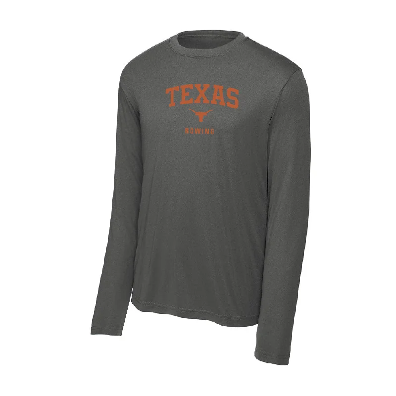 Texas - NCAA Women's Rowing : Grace Edgar - Activewear Long Sleeve T-Shirt-- Real Fur Shearling Chenille