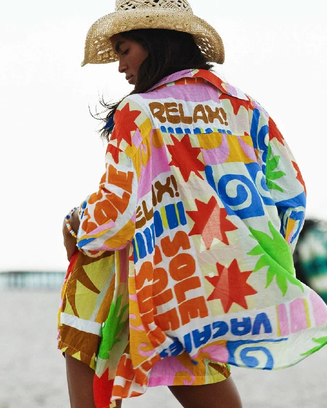It's Now Cool The Vacay Shirt-- Chenille Blend Fleece Blend Nylon Blend