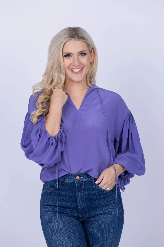 Maria Cher Cabrera Cocs Blouse in Violet Soft Modal Blouse