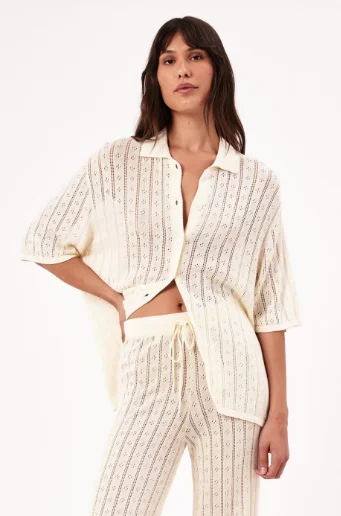 LAST CHANCE! Rolla's Milan Knit Shirt- Buttercream-- Front Pockets Side Pockets Patch Pockets