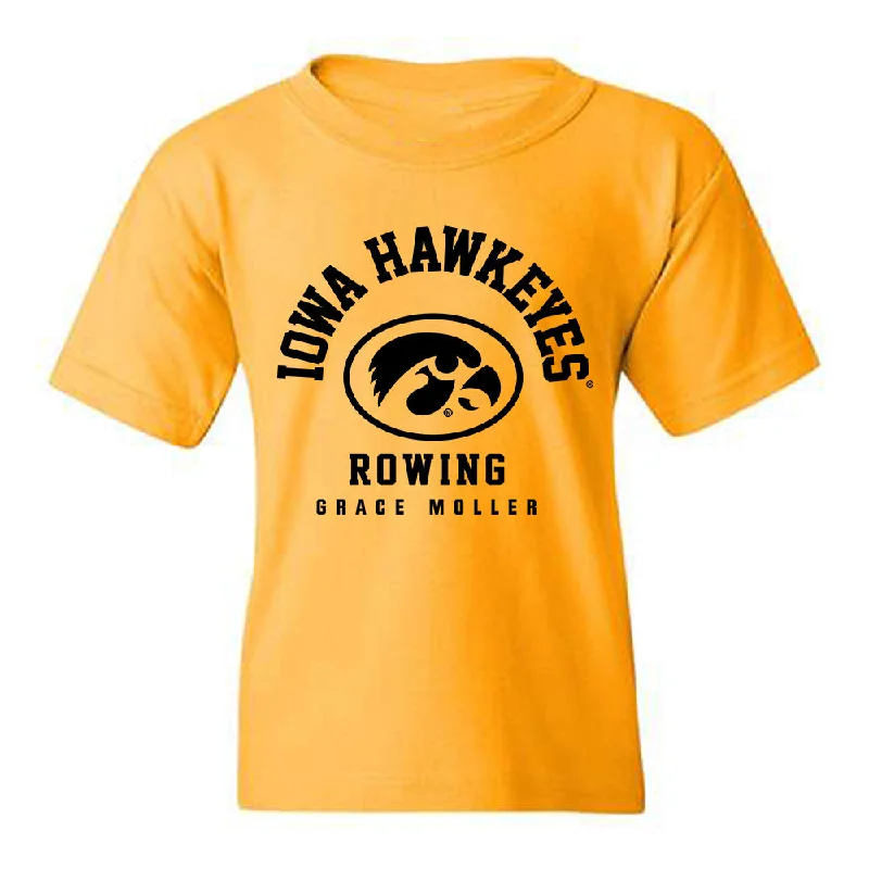 Iowa - NCAA Women's Rowing : Grace Moller - Classic Fashion Shersey Youth T-Shirt-- Collared Crew Neck Turtle Neck