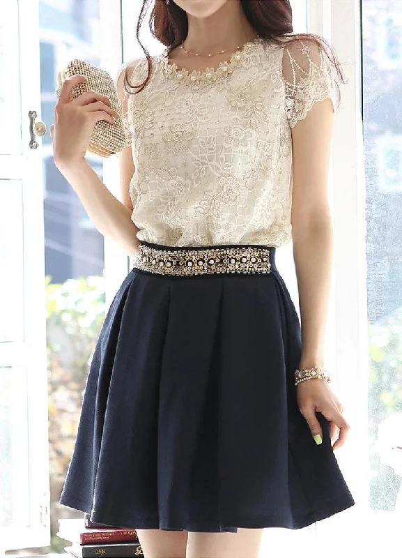 women's Fashion Elegant Beading Lace Embroidered The Formal Tops And Blouses With Flowers Are Female S/M/L/XL/XXL Chic Off-Shoulder Blouse