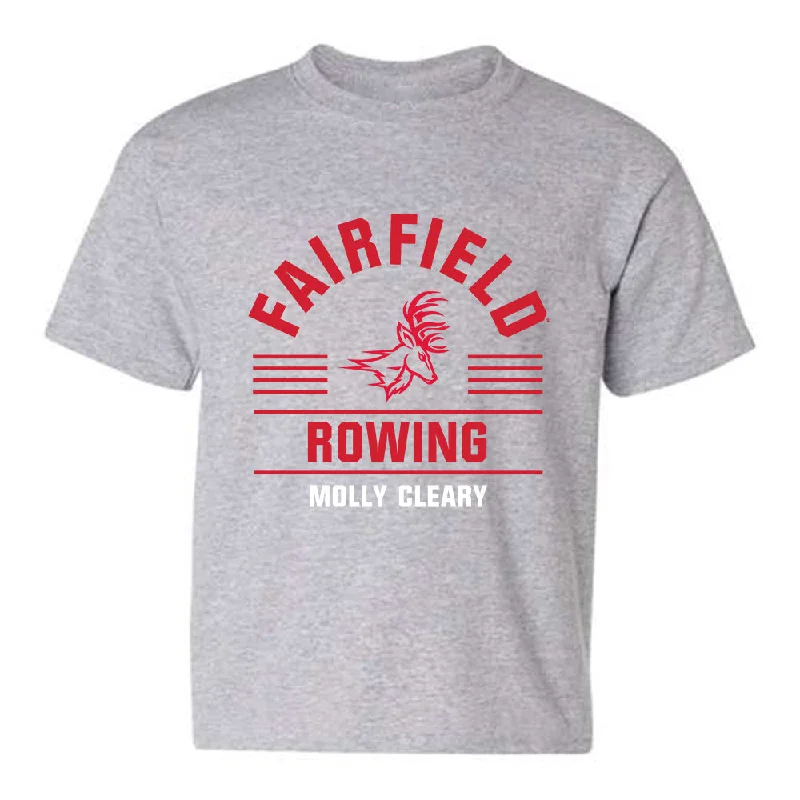 Fairfield - NCAA Women's Rowing : Molly Cleary - Classic Fashion Shersey Youth T-Shirt-- Mesh Blend Leather Blend Suede Blend