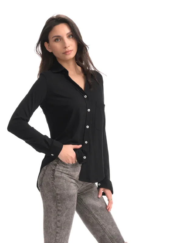 AMRAT JERSEY BLOUSE Wrap Front Blouse
