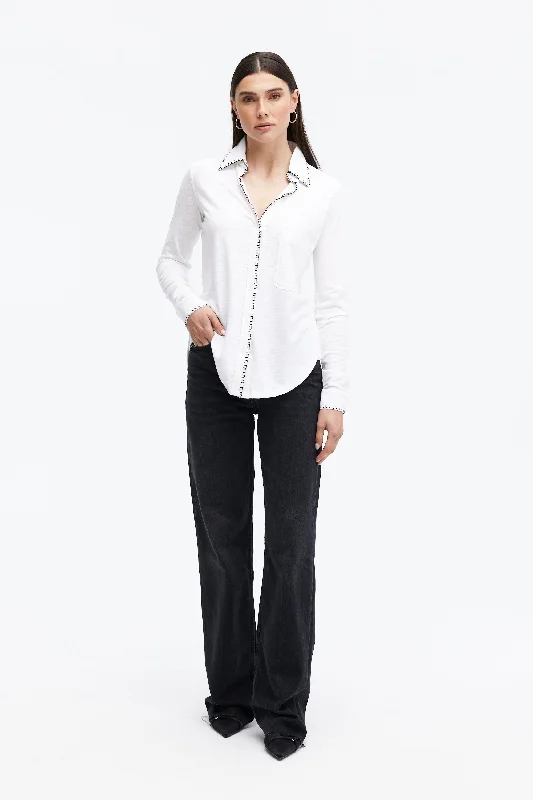 WHIPSTITCH AMRAT JERSEY BLOUSE Drape Neck Blouse