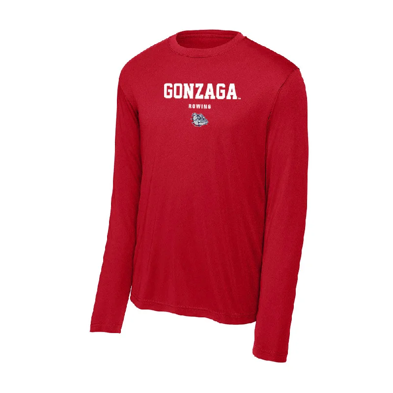 Gonzaga - NCAA Women's Rowing : Amanda Triebensee - Activewear Long Sleeve T-Shirt-- Zippered Buttoned Snapped