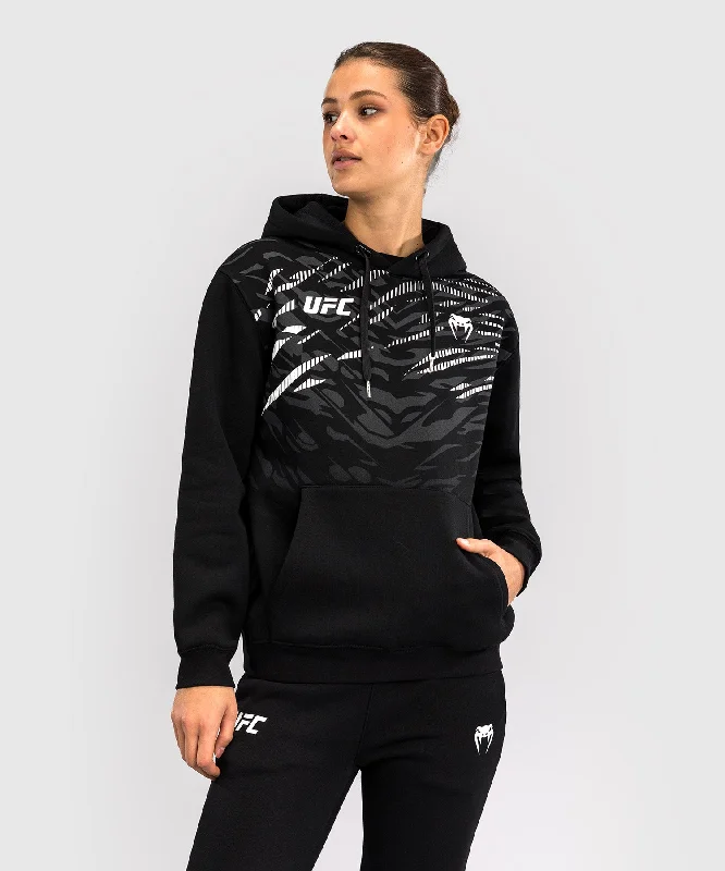 Sweatshirt à Capuche pour Femmes UFC Fusion by Venum Replica - Noir Hoodie with Hidden Zipper Minimalist Clean