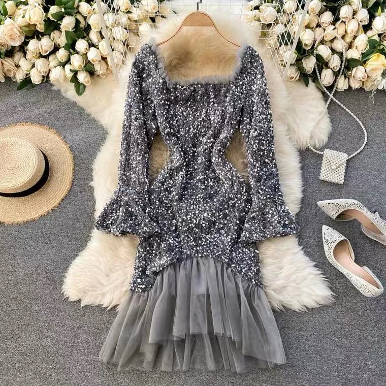 Blair Sequined Party Dress Tunics Bestseller popular