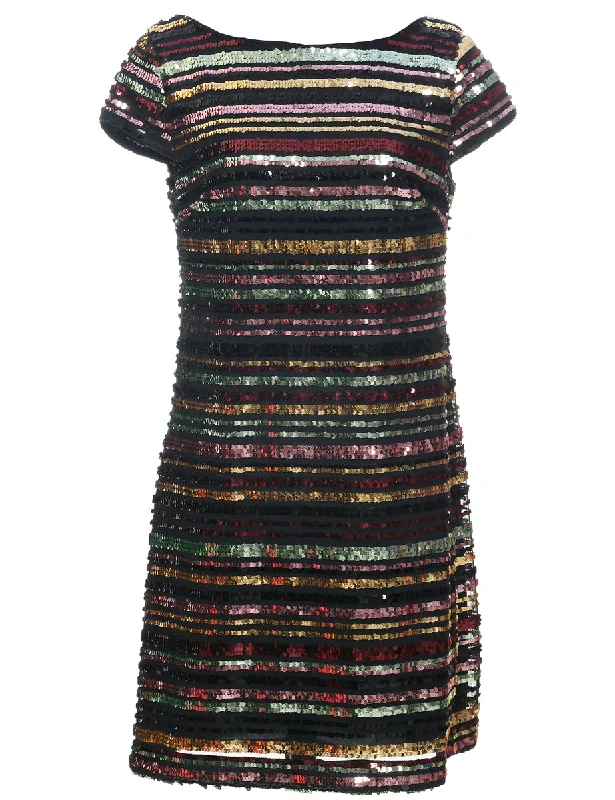 Sequined Party Dress - M Tunics Hiking breathable