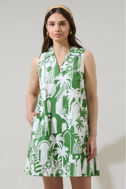Nala City Shift Mini Dress Chic Puff Sleeve Mini Dress