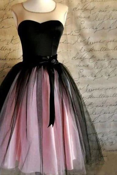 new Homecoming Dress, Vintage Ribbons Belt Tulle Short Prom Dresses Party Dress OK360 Tunics Canvas sturdy