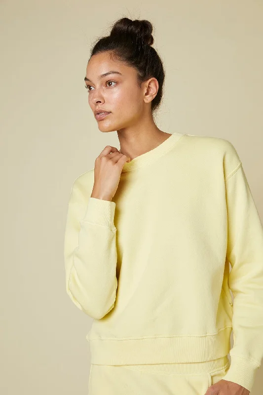 YNEZ SWEATSHIRT Hoodie with Hem Embroidery Detailed Premium