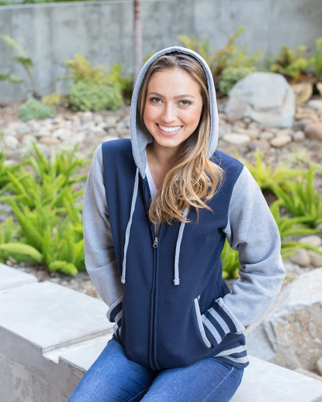 Heavyweight Varsity Full-Zip Hooded Sweatshirt Graphic Hoodie Design Print