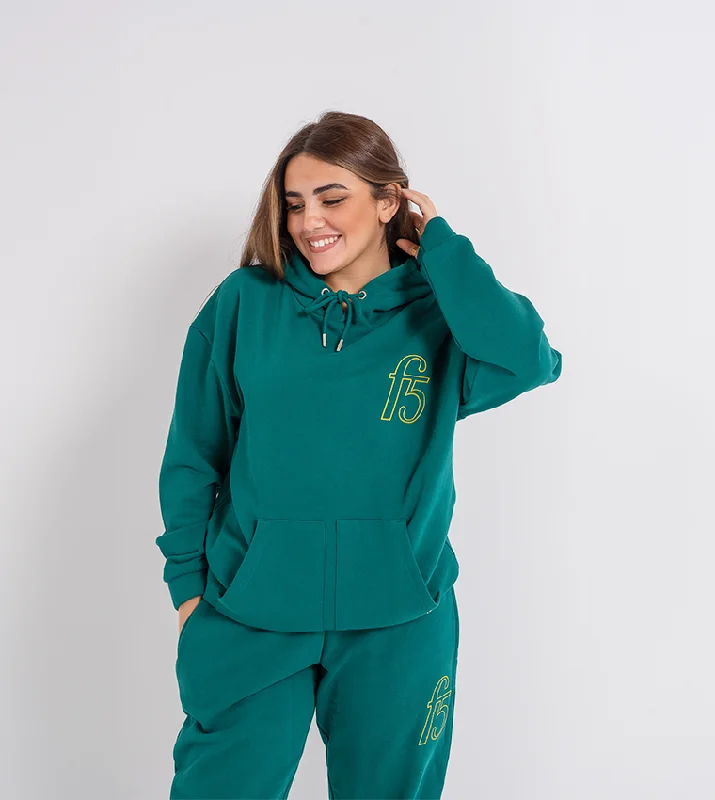 F5 ESSENTIAL HOODIE Hoodie with Hem Embroidery Detailed Premium