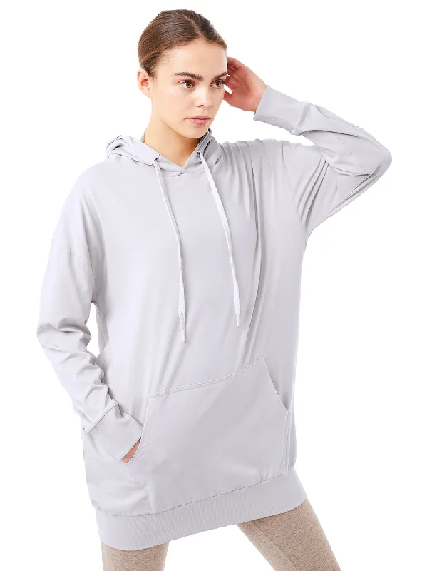W's Oversize Hoodie - 100% Organic Cotton Hoodie with Back Slit Movement Comfort