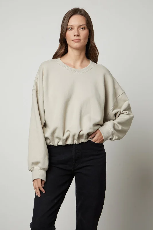 BOBBI CROPPED SWEATSHIRT Hoodie Crop Top Short Trendy