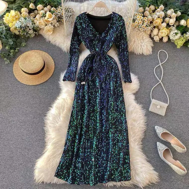 Gaga Sequined Party Dress Tunics Cozy comfortable