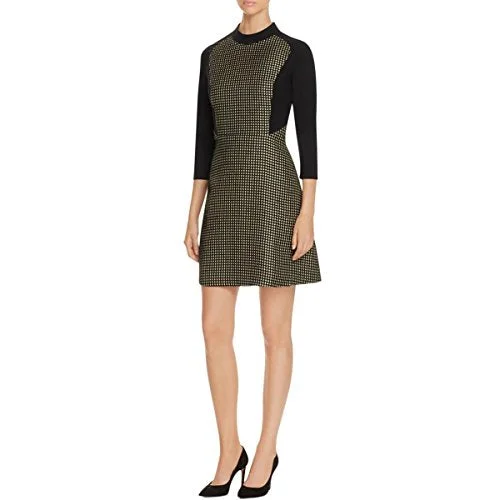 Finity Womens Textured Metallic Party Dress Tunics Fashionable trendy