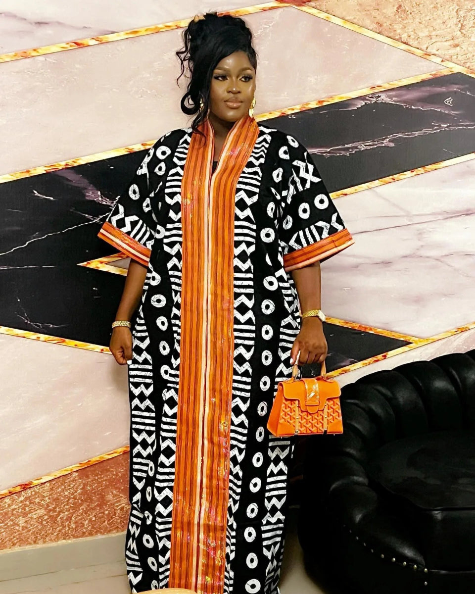 Abayas for Women – African Fashion Caftan, Evening Party Dresses, Elegant Robe Cowl Neckline Elegant