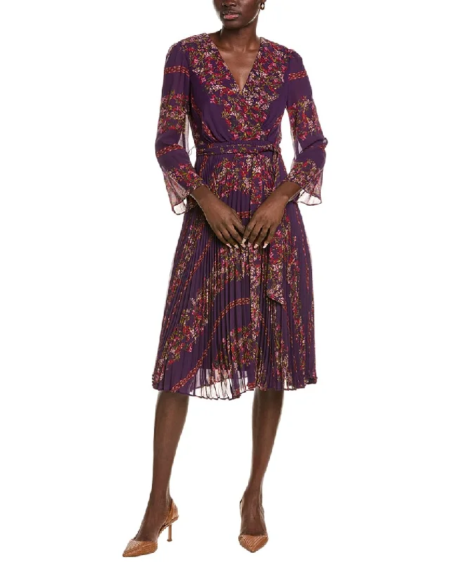 Maison Tara Chiffon A-Line Dress Floral Print girly