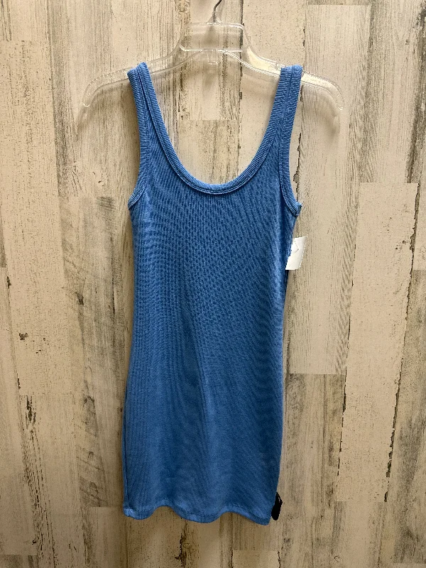 Blue Dress Casual Short Clothes Mentor, Size S Tunics Handmade artisanal