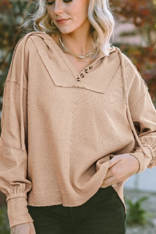 Drawstring Long Sleeve Hoodie Hoodie with Elastic Cuffs Stretchable Comfortable
