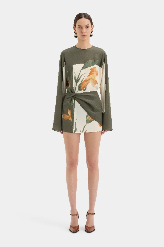 Constance Twist Mini Dress Chic Pleated Mini Dress